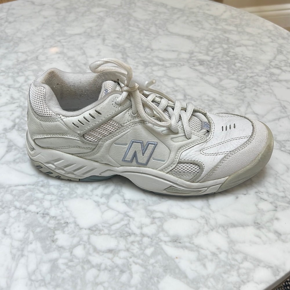 New Balance 650 White Leather Court Shoes  8